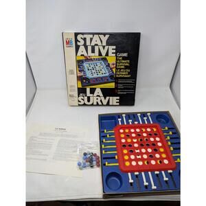 Vintage 1971 Milton Bradley Stay Alive Board Game -Bilingual Complete